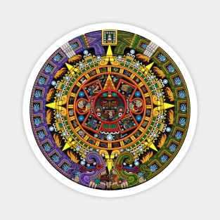 Aztec Sun Stone Calendar Full-Color Magnet